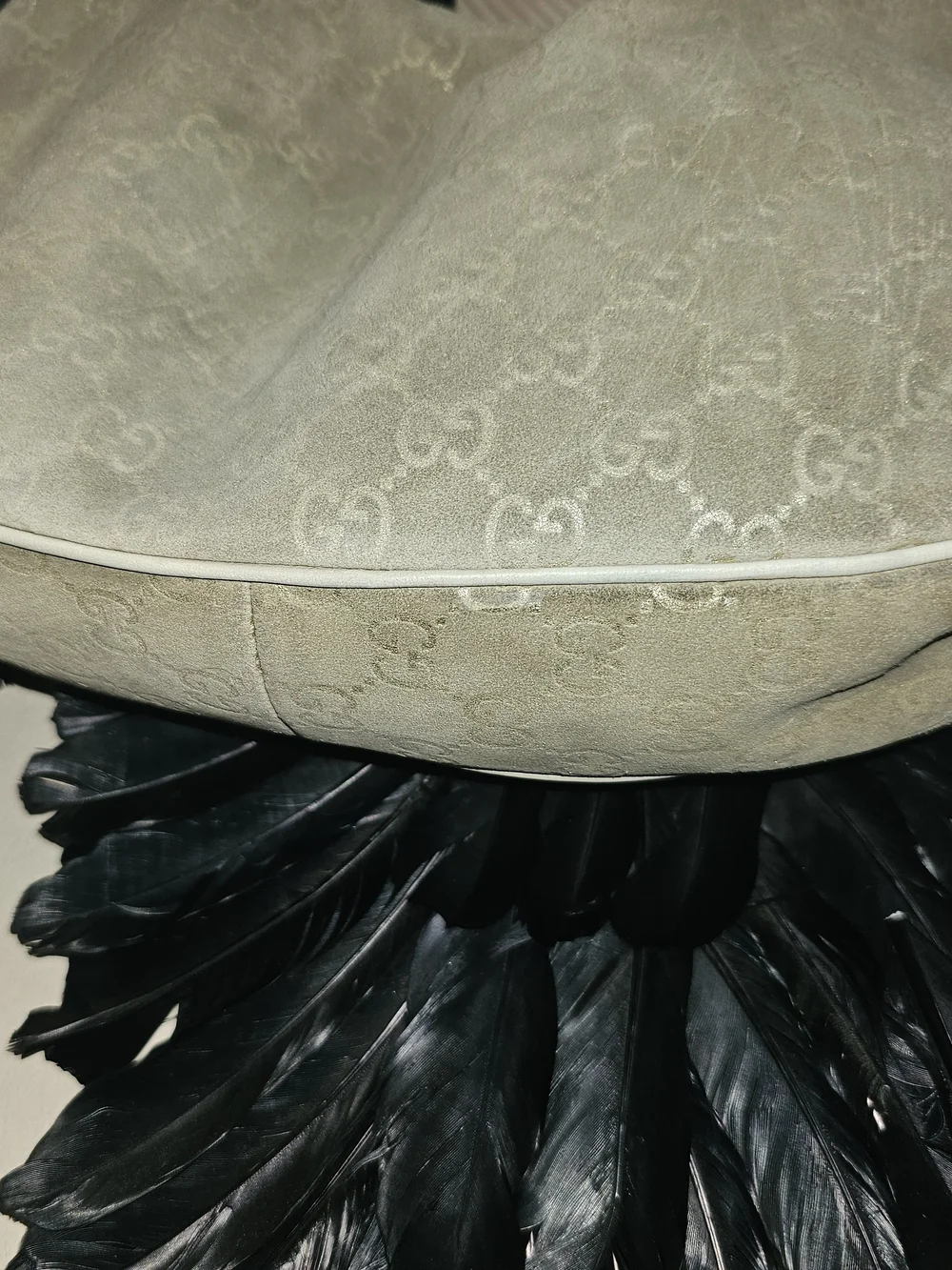 Gucci GREEN/Beige Suede GG Monogram Hobo Bag Limited Edition